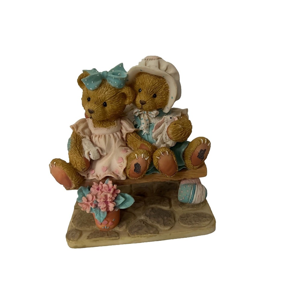 Cherished Teddies Tracie & Nicole Figurine Side By Side With Friends 911372 1992